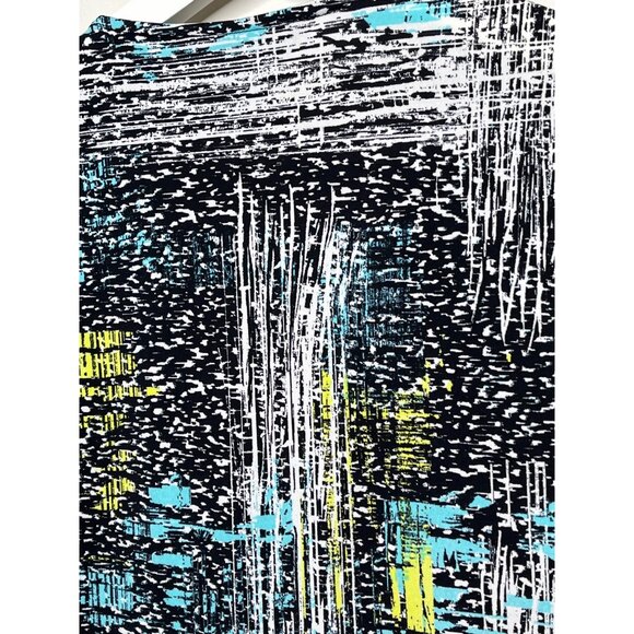 BCBGMAXAZRIA Abstract Print Ruched Sheath Dress XS - Picture 13 of 14